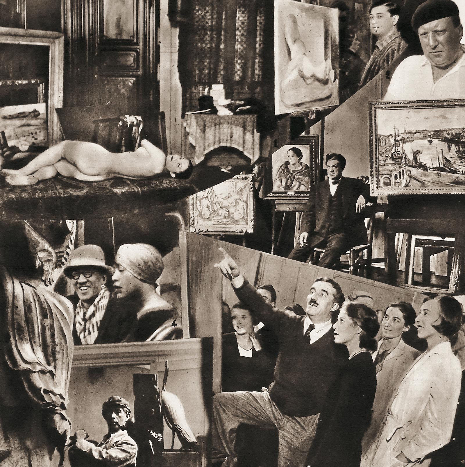Fernand Léger a son cours de l’Académie Moderne.