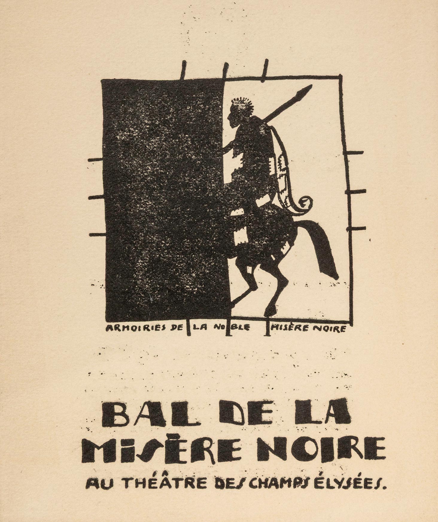 Livret d’annonce pour le Bal de la Misère Noire, 1927